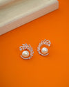 Everyday stud white pearl Rose gold earings