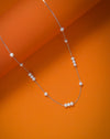 pearl sterling silver chain necklace