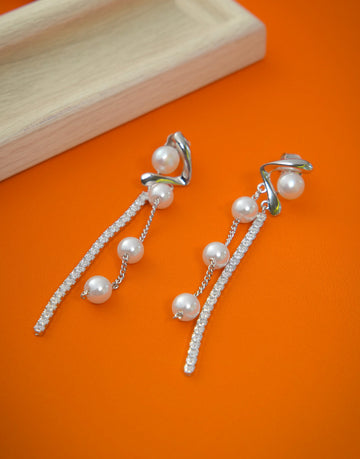 Drop earing sparkling rose gold