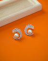 Everyday stud white pearl silver sterling earings